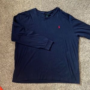 Polo by Ralph Lauren. Navy blue longsleeved T-shirt.XL.